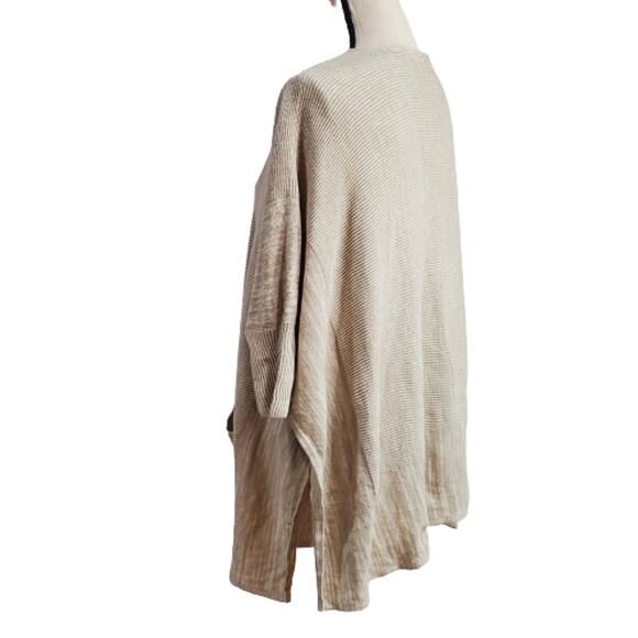 Marla Wynne Beige Cardigan Dolman Sleeve Sweater M/L - Picture 5 of 8
